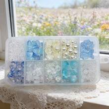 10-Compartment Sea Salt Blue Style Beaded Beads, 10 Styles Beaded Beads Assorted Box, DIY Fresh Bracelet Necklace Jewelry Accessories Making, DIY Fashion Gift For Friends And Family (Random Color) - Multicolor - View 6