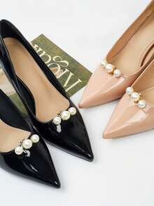 2pcs High Heel Shoe Accessories, Detachable Pearl Shoe Decor Accessories, Multi-Functional DIY Shoe Decor Accessories - Multicolor - View 2