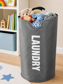 超大容量帶手柄洗衣袋，印有 LAUNDRY 圖案，多用途長方形洗衣袋，適合居家與旅行收納，便攜旅行收納袋，耐用抽繩設計，居家帆布收納袋，旅行/宿舍理想選擇，返校/畢業季必備，送給親友的必要禮物，返校季禮物 - 彩色 - 查看 4