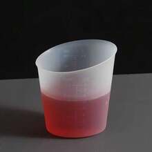 Cốc đo resin silicone trong suốt nghiêng, cốc pha trộn và rót trong suốt dày chuyên dụng với vạch chia chính xác, chống dính tái sử dụng, phù hợp cho epoxy resin, làm nến, thủ công thạch cao, làm xà phòng, đổ khuôn, lựa chọn lý tưởng cho người đam mê thủ công - Trắng - Xem 3