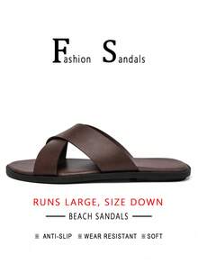 2026 Beach Party Slippers Men's Summer New Casual Fashion Sandals - Brown - View 17