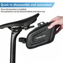 NEWBOLER Bicycle Seat Bag, Quick Disassembly Bike Tail Bag, EVA Hard Shell Bicycle Saddle Bag, Suitable For MTB Road Bike, Bike Tool Storage Bag - Multicolor - View 9