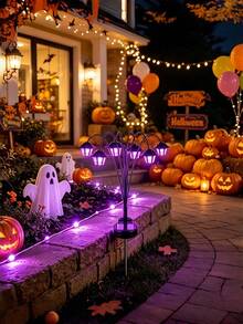 Solar Palace Lantern Light, Waterproof, With Ground Stake Solar Garden Light, Christmas, Halloween, Thanksgiving Outdoor Decoration, Suitable For Yard, Garden, Driveway, Villa, Outdoor Decoration, Autumn Decoration, Outdoor Home Decor - X10-palace Lantern - View 7