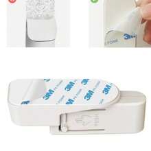 1/2pcs Door Handle Lock, Child Safety Lock, Durable ABS Material With Adhesive Backing, Adult One-Handed Operation Without Tools - A - View 2