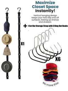 1/3/6PCS Creative Round Hanger, Non-Slip Multi-Functional Home Storage Organizer, Suitable For Hats, Scarves, Silk Scarves And Belts, Space-Saving Minimalist Design, Easter, Organization And Storage, Stainless Steel Hat Rack Organizer, Non-Slip Round Hanging Ring Closet Hook, Suitable For Hats, Socks, Scarves And Underwear - Space-Saving Closet Storage Solution, Clothing Rack - Multicolor - View 19