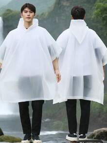 Unisex Outdoor Poncho Style Adult Reusable Raincoat, 3-In-1 Thickened Raincoat For Camping, Fishing, Hiking, Trekking And Travel - Multicolor - View 8