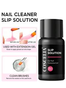Coscelia Slip Solution Nail Gel For Manicure Extension False Nails Semi-Permanent Extension Nail Gel No Erase Gel Acrylic Fake Nail Patch Gel For Salon Home Nail Design Use - Multicolor - View 5