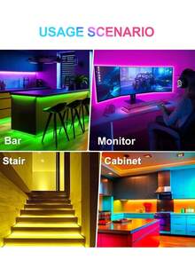USB Powered RGB-LED Light Strip With 24-Key Remote Control, Multi-Mode Adjustable Brightness Flexible Light Bar, Suitable For Christmas Tree, Bedroom, Gaming Room, Holiday Party Atmosphere Decoration - One Size Fits All - View 5