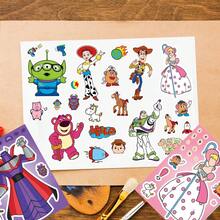 1set/8pcs Cartoon Style DIY Character Sticker Set, Multi-Design Mixed Puzzle Stickers, Desktop Holiday Decoration Display Kit, Multi-Purpose Party Game And Photo Booth Props, Perfect For Birthday Celebrations, Family Gatherings, Social Events, Holiday Parties, Cartoon Theme Parties, Scene Styling, Indoor Parties And Various Festival Celebrations - Multicolor - View 6