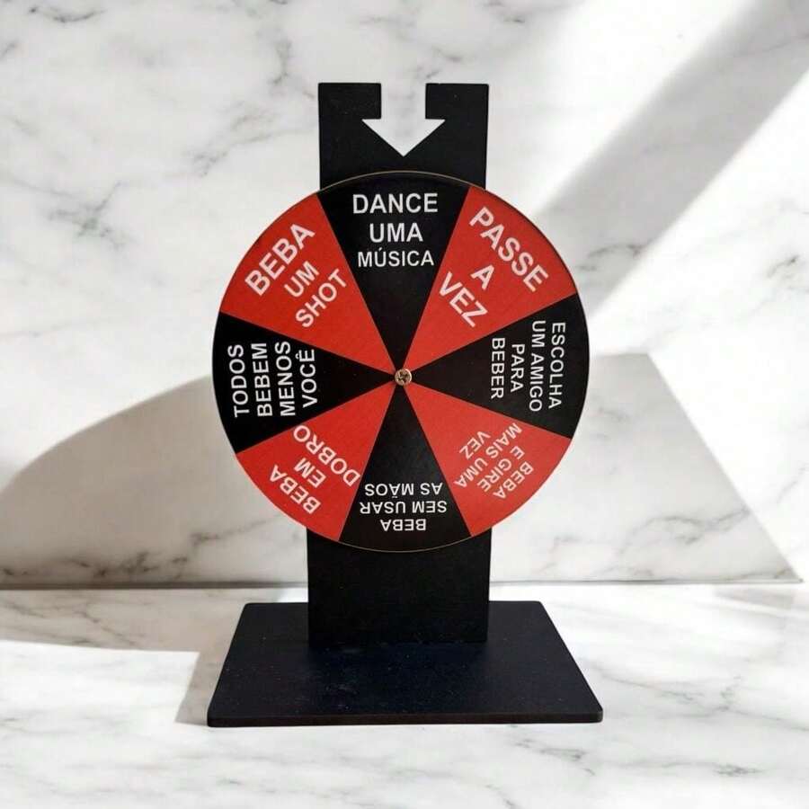 Roleta Roda de Shot Cachaça Mesa Bebida Happy Hour Bebida - Vermelho - Visão 1