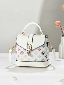 Fashionable Retro Single Piece Crossbody Handbag Square Bag, Multi-Functional Large Capacity Crossbody Bag, Fashion Design, New Fashion Women's Small Square Handbag Crossbody Bag Versatile Casual Multi-Layer Large Capacity Can Be Worn On Shoulder Or Crossbody Handbag Suitable For Travel Shopping Mall New Elegant Women's Handbag Shoulder Crossbody Color Block Bag Versatile Casual Light Luxury Large Capacity Can Be Worn On Shoulder Or Crossbody Fashion Bag - Multicolor - View 16