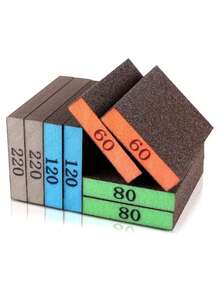 8 Buah Spons Amplas, Blok Amplas yang Dapat Dicuci & Digunakan Kembali untuk Dinding Kering, Kayu, Logam, dan Furnitur – Set Blok Amplas Premium, Ukuran Butiran: 60/80/120/220 - Beraneka warna - View 2
