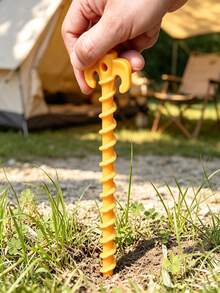 2PCS.4PCS Outdoor Camping Tent Accessories Set, Lightweight Screw-Type Tent Stakes, Windproof Guy Ropes, Suitable For Tents, Awnings, Beach Camping, Hiking - Multicolor - View 5