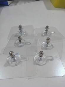 6pcs Portable White Photo Hooks, No Nails Damage-Free, Suitable For Hanging Wedding Photos, Wedding Portraits, Wall-Mounted Photo Frame Bracket, No Drilling Required, Easy Installation - Transparent - View 13