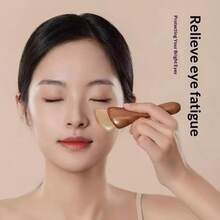 1 Set Isi 5 Buah Papan Gua Sha Tanduk dengan Pegangan Kayu Anti Selip, Alat Pijat Wajah untuk Kecantikan dan Perawatan Kulit di Rumah - View 2