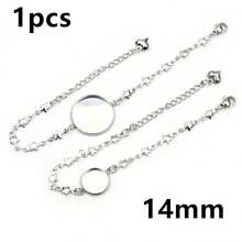 1 Piece 12-20mm Inner Size Crafts Stainless Steel Bangle Bracelet Cabochons Blank Base Tray Setting DIY Jewelry Making Accessories - Bracelet Display Stand - View 29