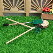 Dollhouse Mini Alloy Gardening Accessories, Miniature Fairy Garden Scene Farming Tools, Green Gardening Set, Mini Creative Decor, Decorative Collectibles - Black - View 4