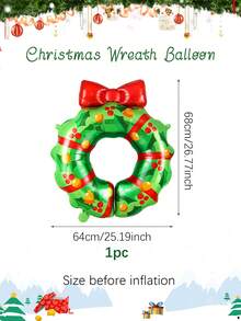 1/3pcs Christmas Tree Ring Balloons, Red And Green Christmas Tree Rings, Suitable For Christmas, Birthday Party Supplies, Christmas Balloon Decoration, Party Event Decoration, Holiday Celebration, Home Decor - Multicolor - View 8