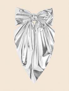 1/2/6pcs Kids French Vintage Elegant Bow Spring Hair Clips With Long Ribbons, Gold And Silver, Back Of Head Hair Clips, Suitable For Parties And Gatherings - Multicolor - View 8