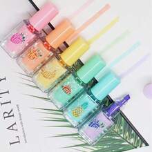 6pcs Fruit Scented Assorted Colors Highlighters Nail Polish Design Highlighter Marker Pen For Offic&Journaling Supplies, Women Gift - 6pcs - View 5