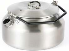 Portable Stainless Steel Tea Kettle 16x15x10cm – Water Kettle For Balcony Morning Coffee, Reading Nook Tea Ritual In Home Office & Weekend Trip With Gas Stove In Car Trunk - Silver - View 6
