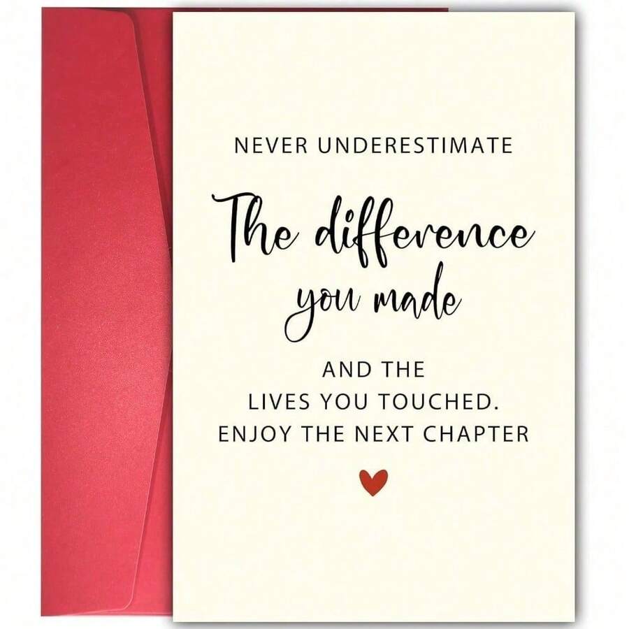 OBOVAY Goodbye Farewell Card For Coworkers Leaving - Heartfelt With Uplifting Message 'Never Underestimate The Difference You Made', New Job Card For Boss Friends, Retirement Gifts For Women Men - View 1