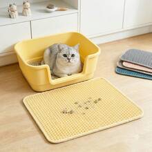 1pc - Extra Large Double Layer Cat Litter Mat, EVA Non-Slip Waterproof, Effectively Traps Scattered Litter, Washable Easy To Clean, Odor-Resistant Durable Tray - Multicolor - View 8