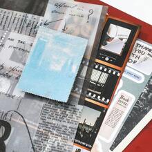 JotBox Twilight Hour Nostalgic Retro Artistic Scrapbook Material Memo Sticker Set, Planner Decoration DIY Material Memo Paper - Nostalgic Memories - View 5