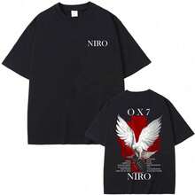Christmas T-Shirt With Rapper Niro OX7 Album Design For Men And Women, Short-Sleeve Style Shirts, Hot Item - Black - View 2