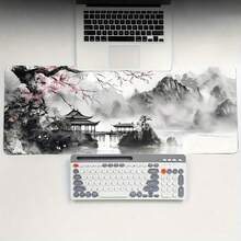 1 Extra-Large Japanese-Style Art & Landscape Gaming Mouse Pad – Ergonomic Design, Non-Slip Rubber Base, Suitable For PCs And Tablets, Durable Smooth Surface | Art Mouse Pad | Durable Mouse Pad, Large Mouse Pad - Mouse Pad - View 6