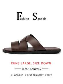 2026 Beach Party Slippers Men's Summer New Casual Fashion Sandals - Brown - View 16