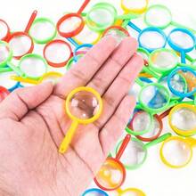 [10pcs Magnifying Glass] 10pcs Durable Portable Colorful Plastic Handheld Magnifying Glass, Suitable For Science Experiments, Outdoor Exploration And Educational Activities - A - View 4