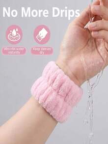 6-Piece Facial Headband And Wristband Set, Suitable For Spa, Makeup, And Skincare Washing, Valentine's Day Gift, Best Gift For Women, Convenient Travel, Home Use, Wedding Gift - Multicolor - View 6