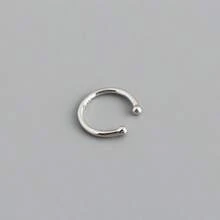 1 Pc Minimalist Sleek S925 Sterling Silver Hypoallergenic Smooth C‑Shape Ear Cuff For Women, Daily Dating Birthday Party Wear With Gift Box - C-shaped Ear Cuff (Single) - View 9