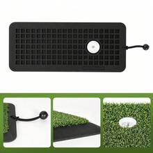 Portable Short Pile Grass Golf Hitting Mat With Rubber Base, Golf Practice Turf Training Pad With Tee Holder & Tees, Compact Indoor Outdoor Backyard Chipping Driving Practice Mat For Golfers - Green - View 6
