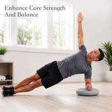 Massage Textured Balance Wobble Pad Inflatable Stability Trainer For Core Workout Posture Correction Home Gym Exercise - Grey - View 5