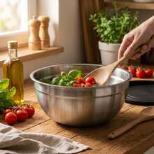 Bowl Tigela Redonda Inox 7L com Tampa Utensílio de Cozinha para Preparo e Armazenamento Chef Line - Visão 2
