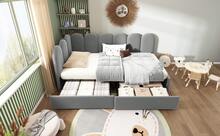 Upholstered Grey Sofa Bed Frame - 90x190cm Storage Daybed In Velvet For Living Room And Bedroom - Grey - View 8