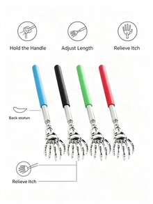 4/2/1-Piece Retractable Back Massager, Portable Retractable Massage Tool, Handheld Skull Design, Multi-Colored Handle, Ideal Accessory For Relaxation And Massage At Home, In The Office, And While Traveling.Back To School Season, Halloween, Christmas - One Size Fits All - View 8