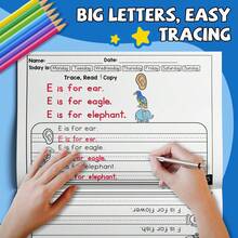 Letter Writing Practice Workbook, Letter Formation And Mastery, Comprehensive Uppercase And Lowercase Handwriting Training, Visual Guidance Exercises, Improve Writing Accuracy And Fine Motor Control, Suitable For Home And School Learning Tool - Alphabet Book - View 10