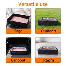 Foldable Portable Cat Litter Box, Collapsible Travel Cat Toilet, Suitable For Car Road Trips - S-checkered - View 3
