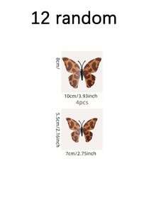 3D Leopard Print Butterfly Wall Sticker, Self-Adhesive Brown Leopard Spot Butterfly Decal, Magnetic Fridge Magnet, DIY Art Decor, Suitable For Living Room, Bedroom, Kitchen, Office - Various - View 15