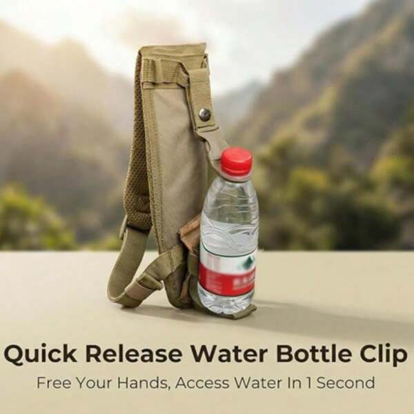 1PC/3PCS Outdoor Travel Hiking Hooks, Water Bottle Clips, Webbing Backpack Quick-Release Water Bottle Covers, Nylon Webbing Hooks,Carabiners, Backpack Hooks, Multi-Functional Nylon Water Bottle Clips, Outdoor Camping Hiking Mountaineering Accessories