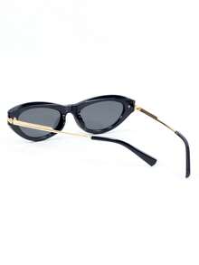 1 Pair Women's Cat-Eye Fashion Sunglasses, Bohemian Zinc Alloy High-End Luxury Eyewear, Summer Accessory For Beach, Family Outings, Golf, Hiking, Formal Occasions, Street Style, UV Protection Sun Glasses, Versatile For Daily Travel And Vacation - Multicolor - View 4