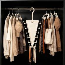 1pc V-Shaped Double-Sided Hanger Storage Rack, 12-Hook Multi-Function Closet Organizer, Suitable For Hats, Scarves, Belts, Ties - Multicolor - View 10