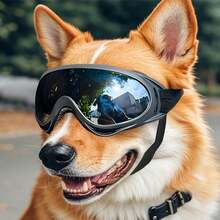 1 buah Kacamata Hitam Anjing - Kacamata Pelindung UV untuk Anjing, Tahan Angin, Tahan Air, Anti-Kabut, Tali yang Dapat Diatur, Cocok untuk Anjing Sedang dan Besar, Cocok untuk Bersepeda dan Mendaki di Luar Ruangan - MultiWarna - View 6