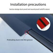 Car Windshield Windproof & Waterproof Cover, 14mm/19mm T-Shaped Adhesive Rubber Sealing Strip, Automatic Sunroof Sealing Gasket, Front & Rear Windshield Decorative Anti-Leak Soundproof Wind & Rain Strip, Rubber Self-Adhesive Car Dustproof Waterproof For Cars, Trucks, SUV/RVs - T-type Roof Windshield Rubber Seal - View 6