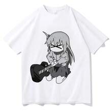 Bocchi The Rock Vintage Washed Unisex Oversize T-Shirt J-Rock Style Streetwear Soft Cotton Short Sleeve Gift Clothing Tops Great ! - Style - View 1