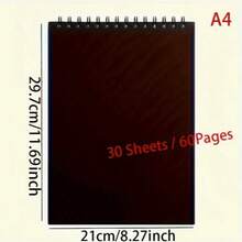 1pc Sketchbook Watercolor Paper Top Spiral Bound Drawing Pad 30 Sheets/Pack Acid-Free Art Sketchbook Drawing & Writing Paper High Quality Sketch Notebook - Black Card Sketchbook - View 12