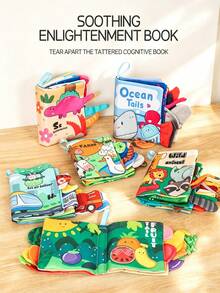 Set Of 4-Page Baby Books Toys, Tactile Fabric Books, Suitable For Infants, Toddlers And Preschoolers, Montessori Education, Early Development Interactive Car And Stroller Soft Toys, Suitable For Boys And Girls - Multicolor - View 2